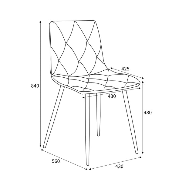 Avesta 100cm Table with 4 Vernon Chair