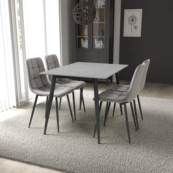 Monaco 120cm Table and 4 Madison Chair