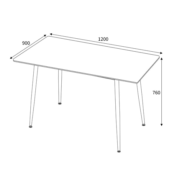 Monaco 120cm Table and 4 Madison Chair