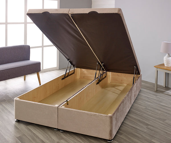 Opulence 1500 Pocket Memory Mattress, End Lift Ottoman Base, 28" Padded Headboard