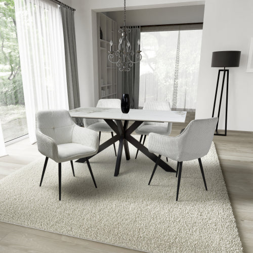 Tokyo 160 Ceramic Table with 4 Denver Chairs