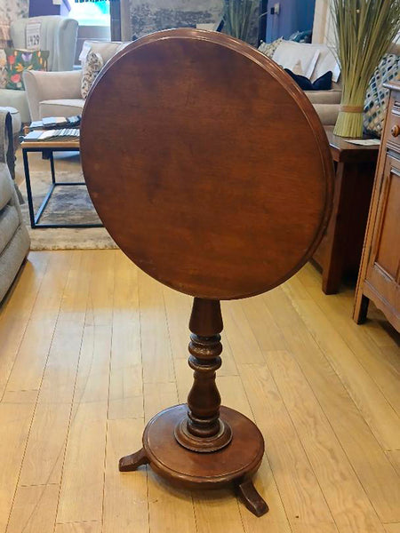 Walnut tilting wine table