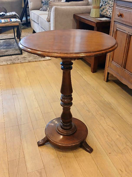 Walnut tilting wine table